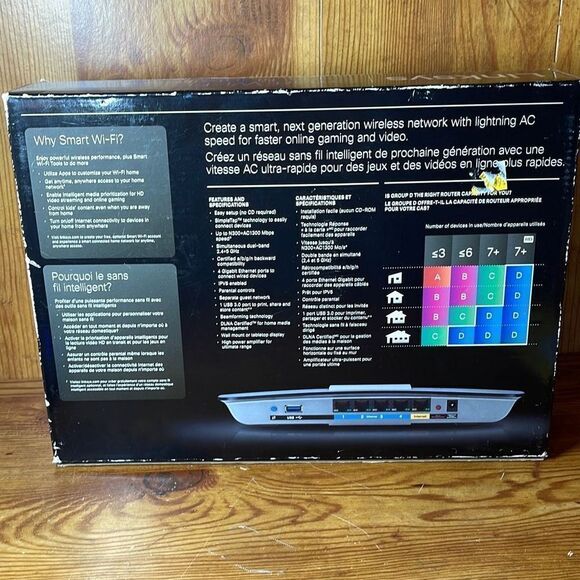 Linksys AC1600 Dual Band Smart Wifi Router EA6400 - Picture 3 of 5